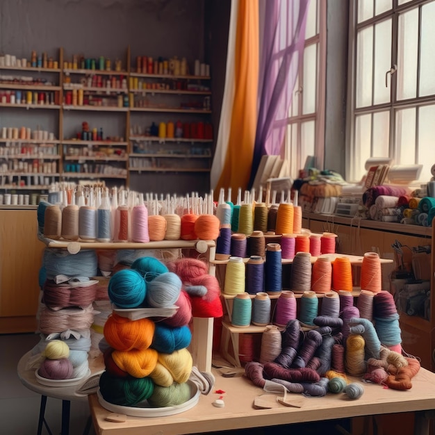 Мастер за работой над вышивкой